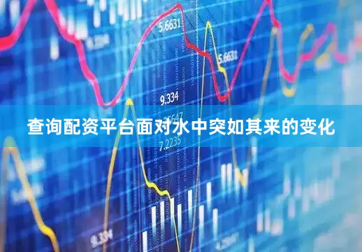 查询配资平台面对水中突如其来的变化
